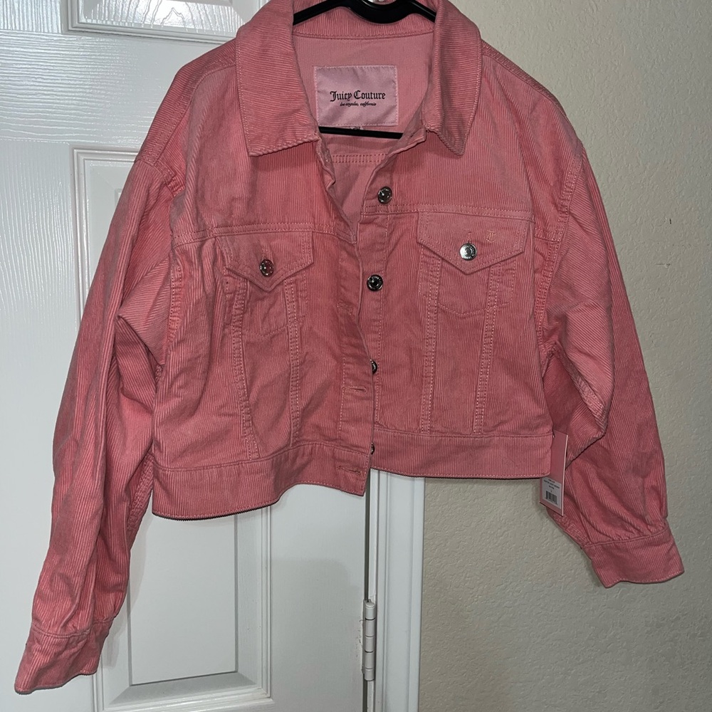 Juicy Couture Pink Cropped Jean Jacket